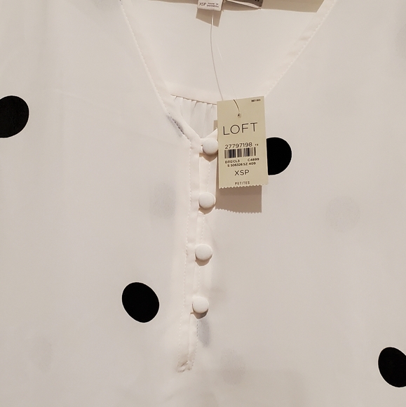 NWT Loft polka dot top - Picture 2 of 5